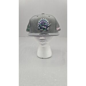 Mitchell & Ness Toronto Raptors Mens Fitted Hat 7 3/8 Gray 15 Years HWC NBA NEW